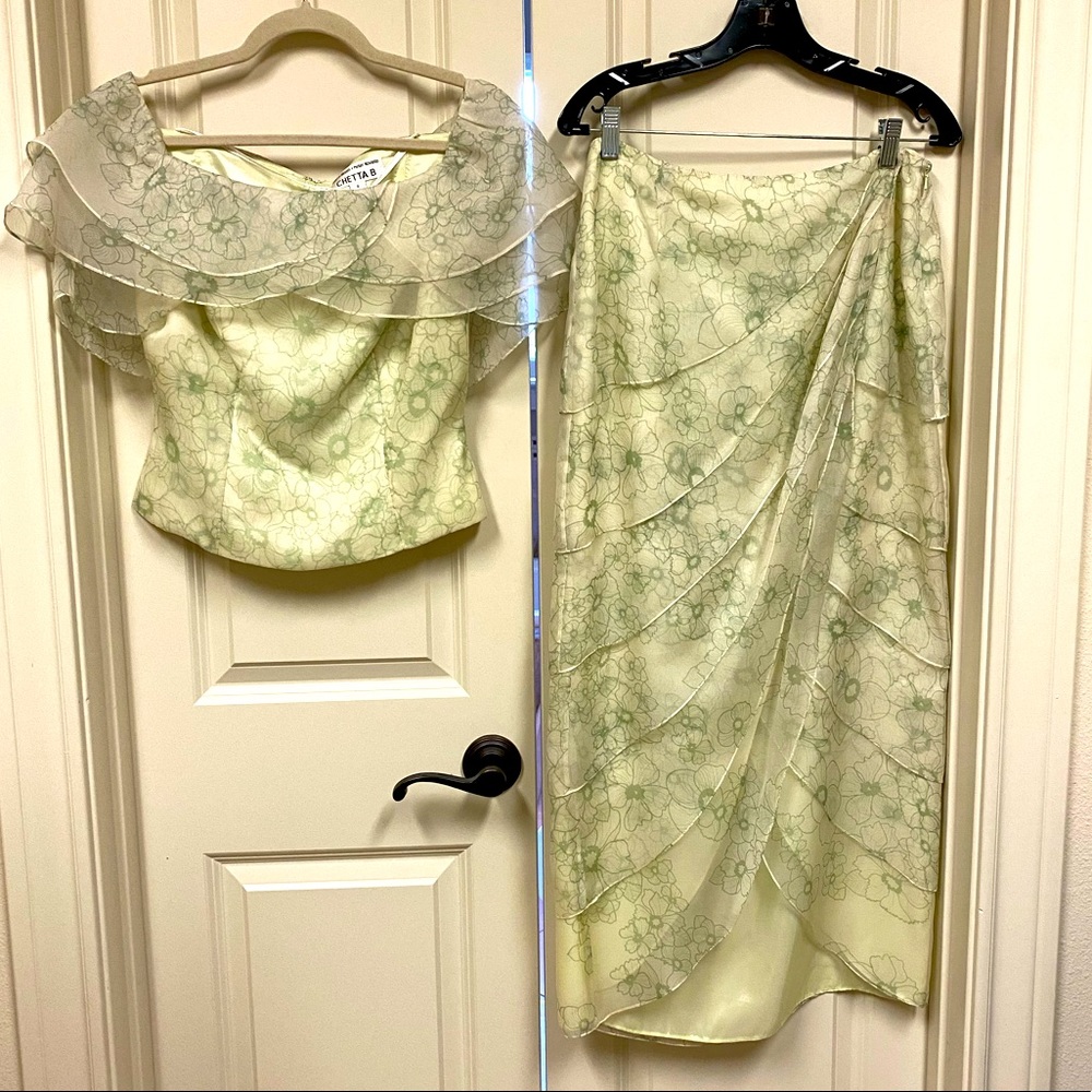 Chetta B Formal Top and Skirt Set